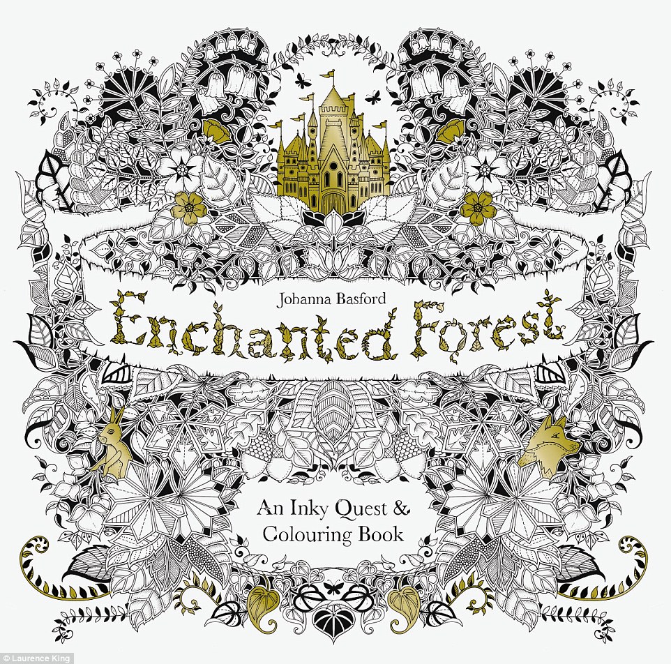 Enchanted forest colouring book