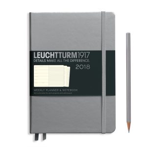 Silver diary 2018 weekly planner and notebook by Leuchtturm1917