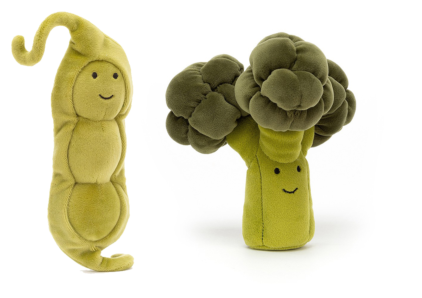 pea in a pod and broccoli by Jellycat