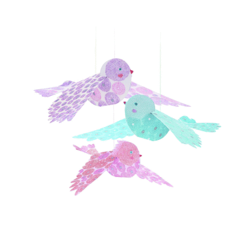 Suspensions to Hang glitter birds by Djeco