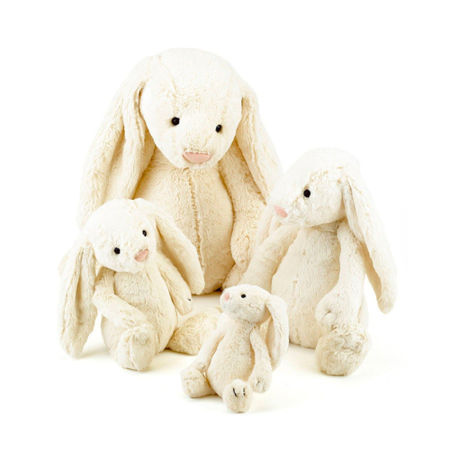 cream bashful bunny family by jellycat