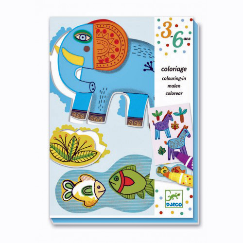 colouring for toddlers Zoo Zoo by Djeco