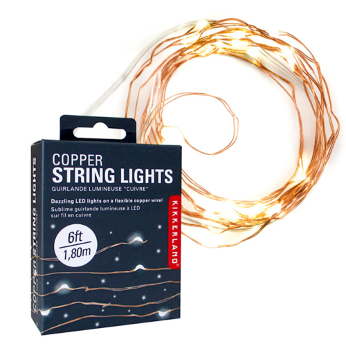 kikkerland copper string light