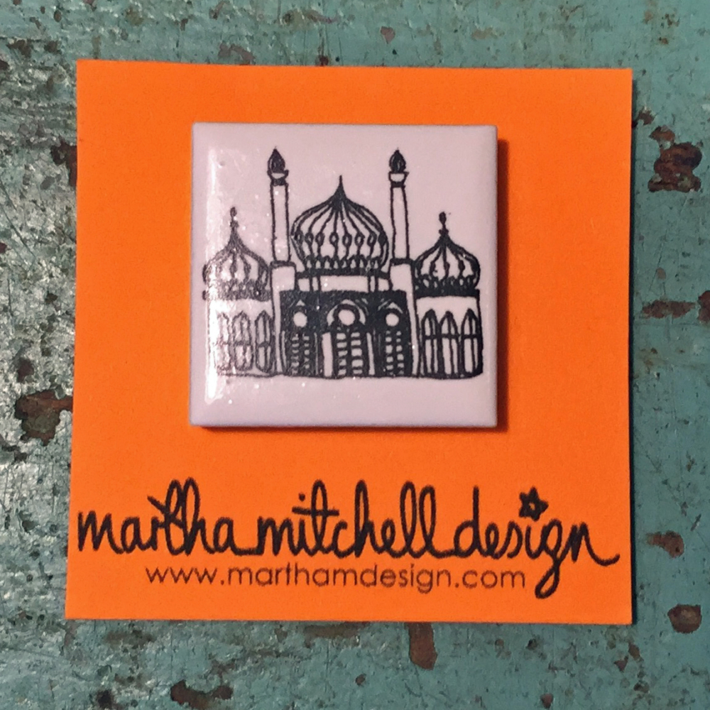 Pavillion tile magnet by Martha Mitchell