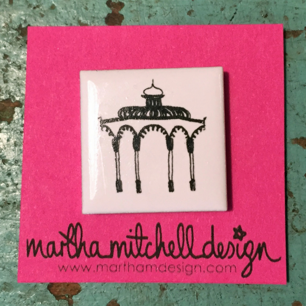 Band stand tile magnet by Martha Mitchell