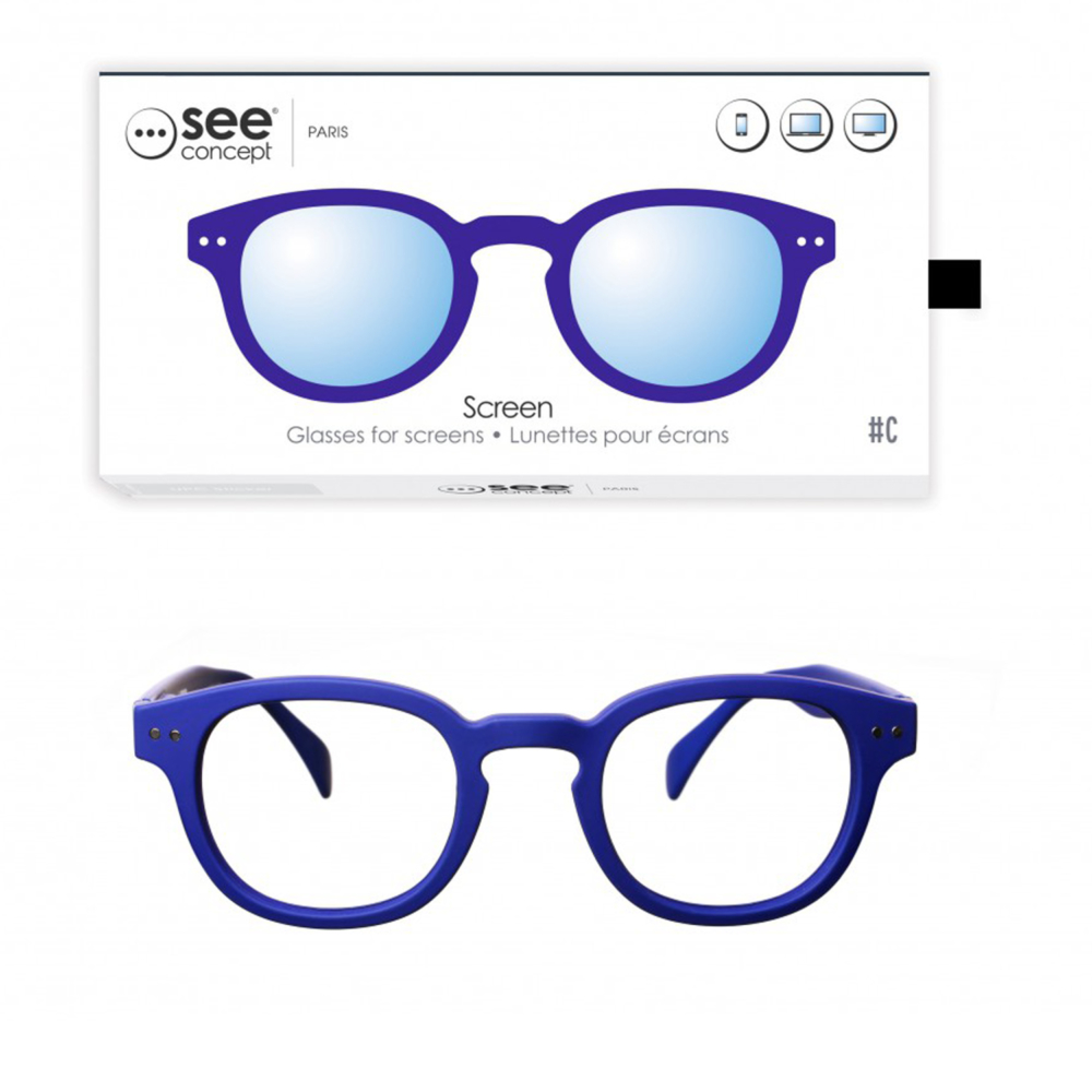 Screen Glasses frame #C soft navy by See Concept