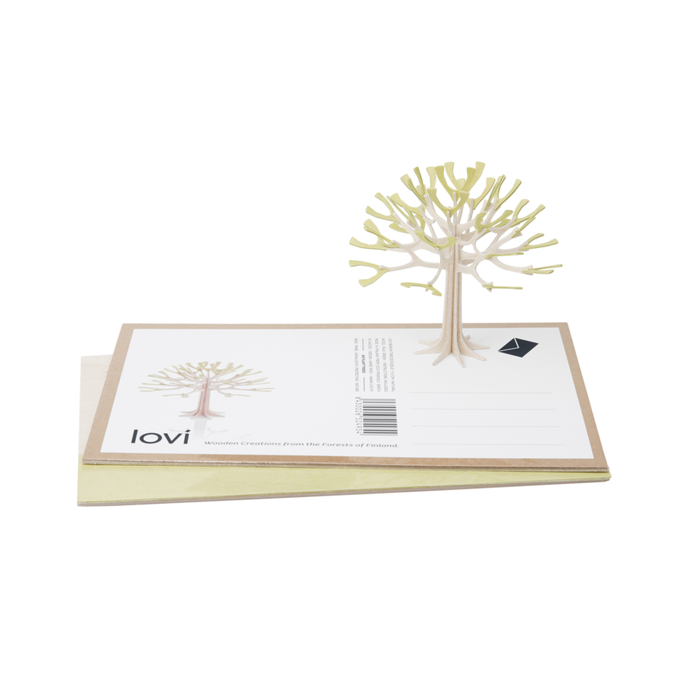 small season tree light green with card by Lovi