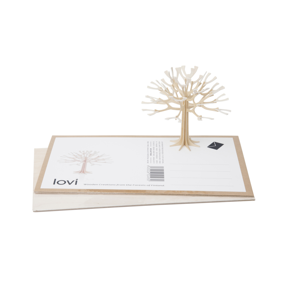 small season tree white with card by Lovi