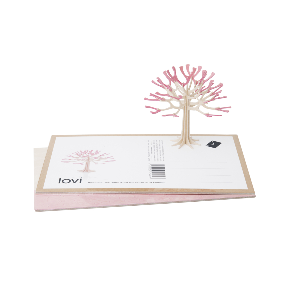 small season tree pink with card by Lovi