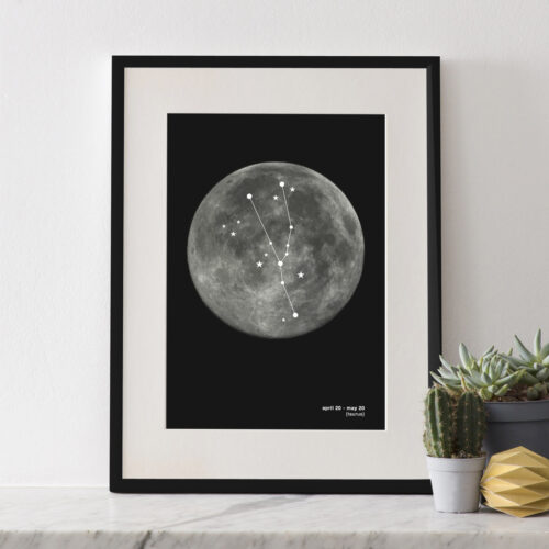 constellation print Zodiac print taurus framed by Lolllipop design