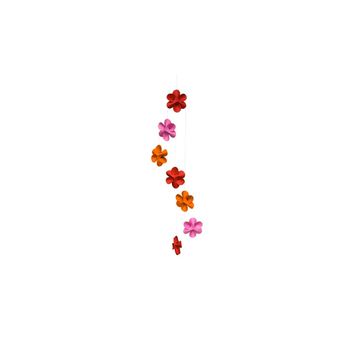 Flowers mobile orange and pink by Livingly