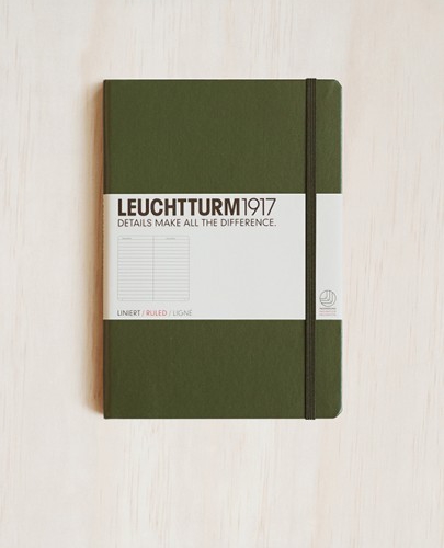 Notebook A5 Lined Army Green