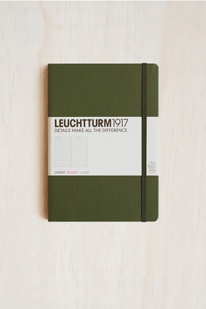 Notebook A5 Lined Army Green