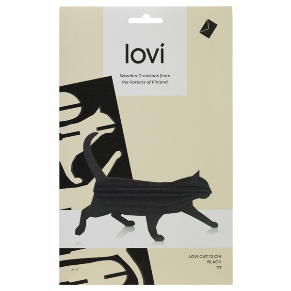 Lovi wooden black cat