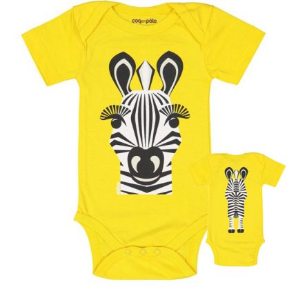 Baby Bodysuit zebra by Coq en Pate for Mibo