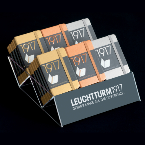 metallic business cards holder display by Leuchtturm1917