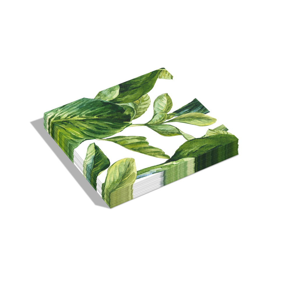 Green leaves napkin by Dutch Design Brand