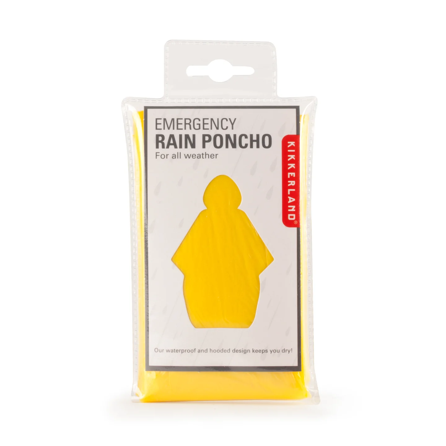 emergency rain poncho by kikkerland