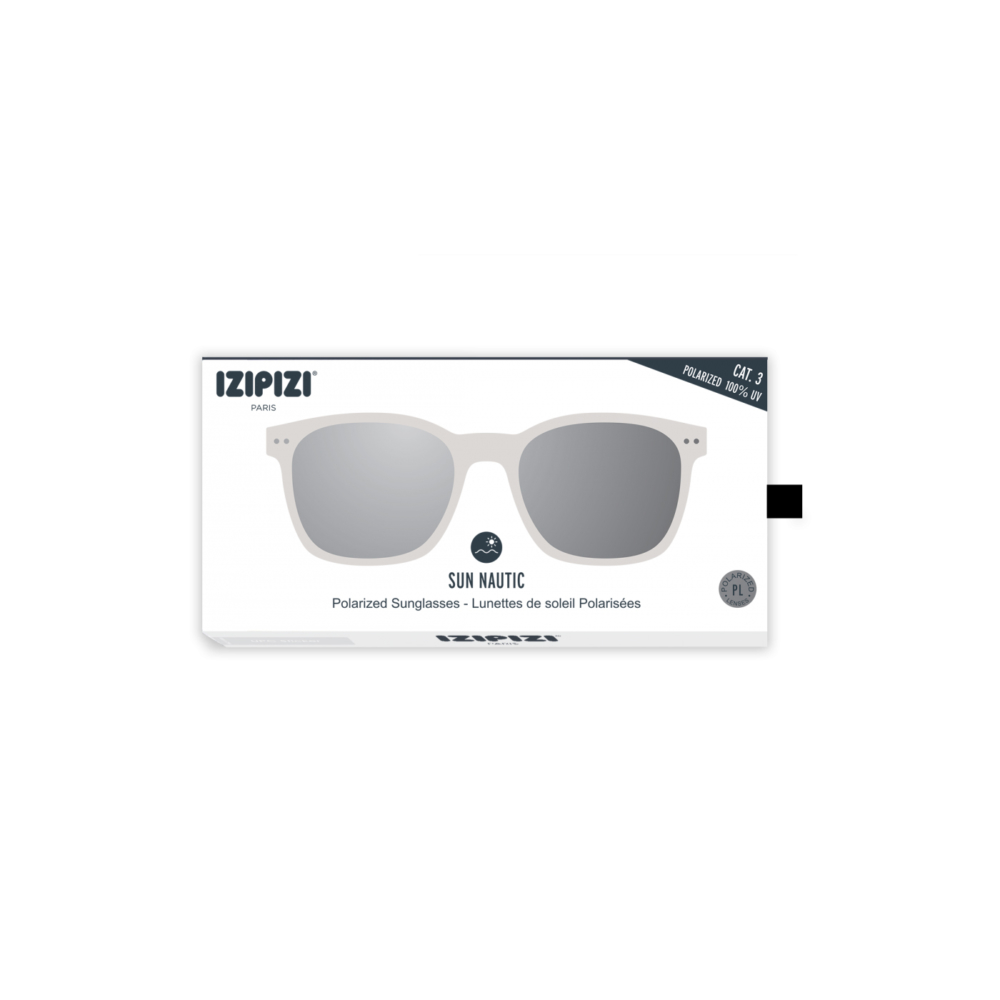 Sun nautic polarized sunglasses white box frame #E by Izipizi