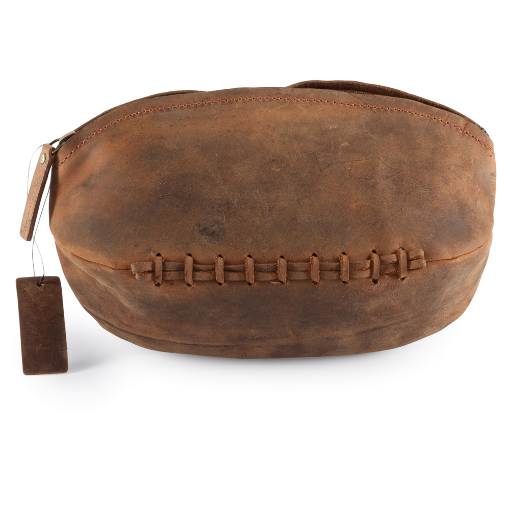 Leather rugby ball bag by Hydestyle London