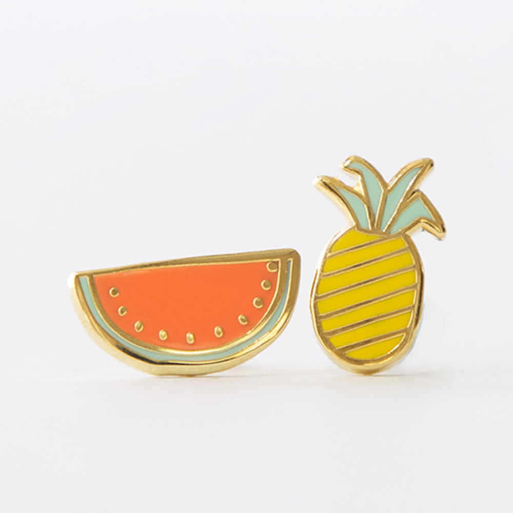 fruits mis matched earrings by yellow owl workshop