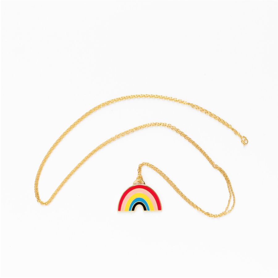 gold pendant rainbow by Yellow Owl Workshop