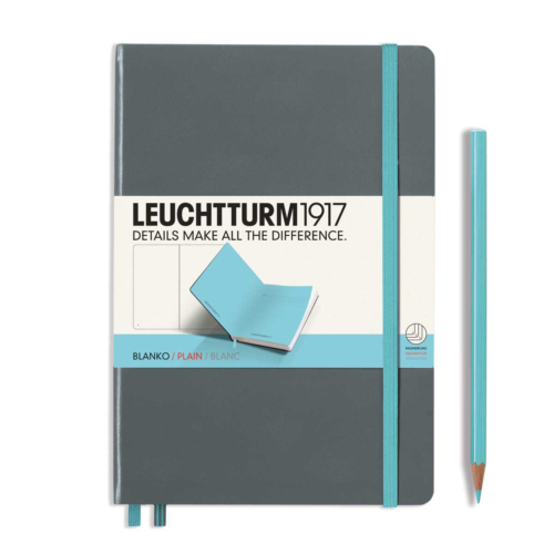 Notebook Duo Blank Anthracite And Azure by Leuchtturm1917