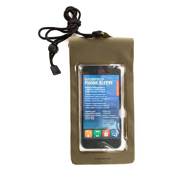 kikkerland waterproof phone case khaki