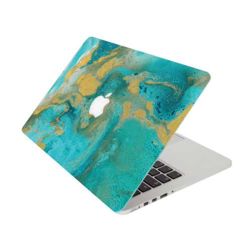 macbook air sticker turquoise marble by Inkase