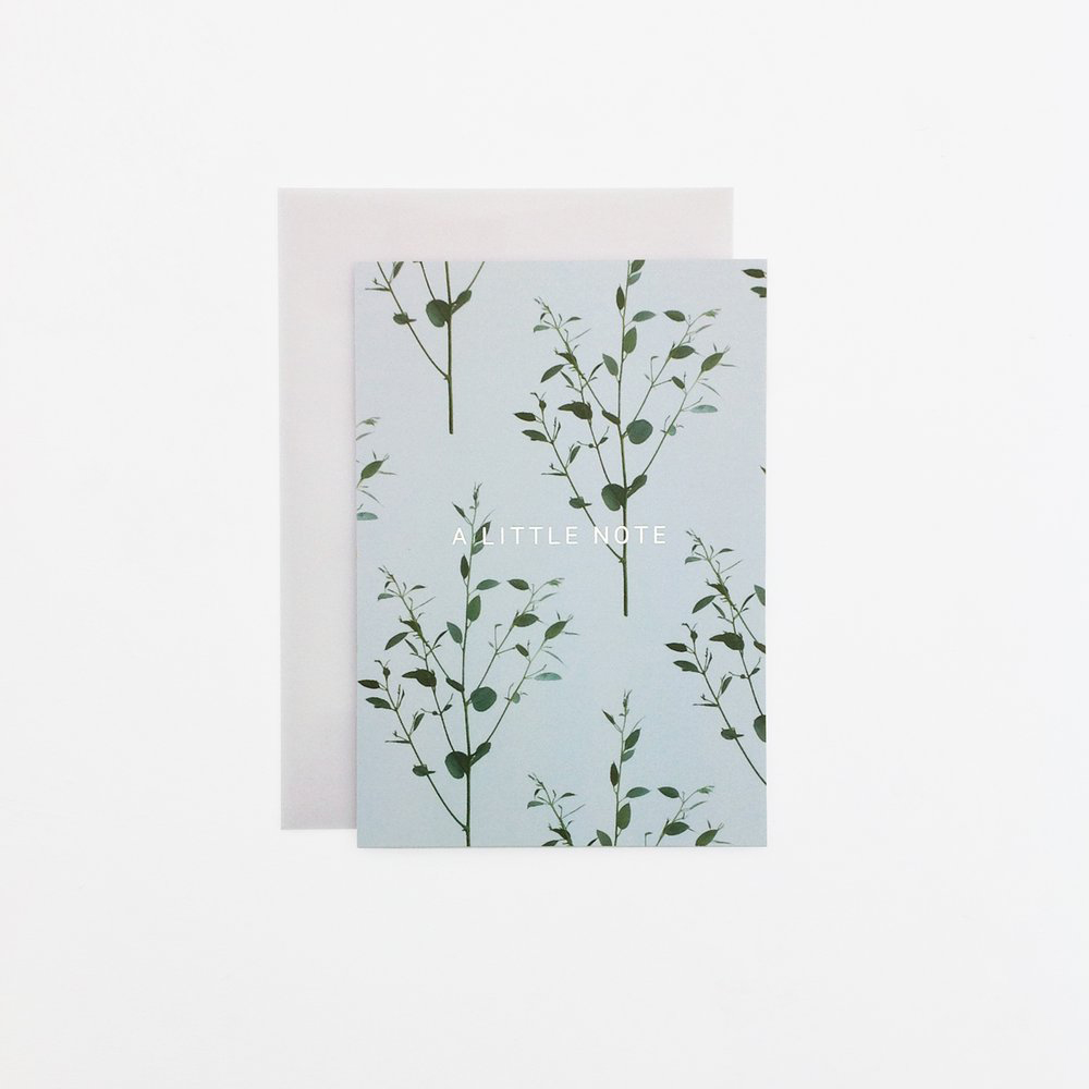 foliage a liitle note Wanderlust paper greeting card