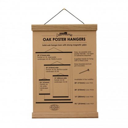 Oak poster hanger by Creamore Mill
