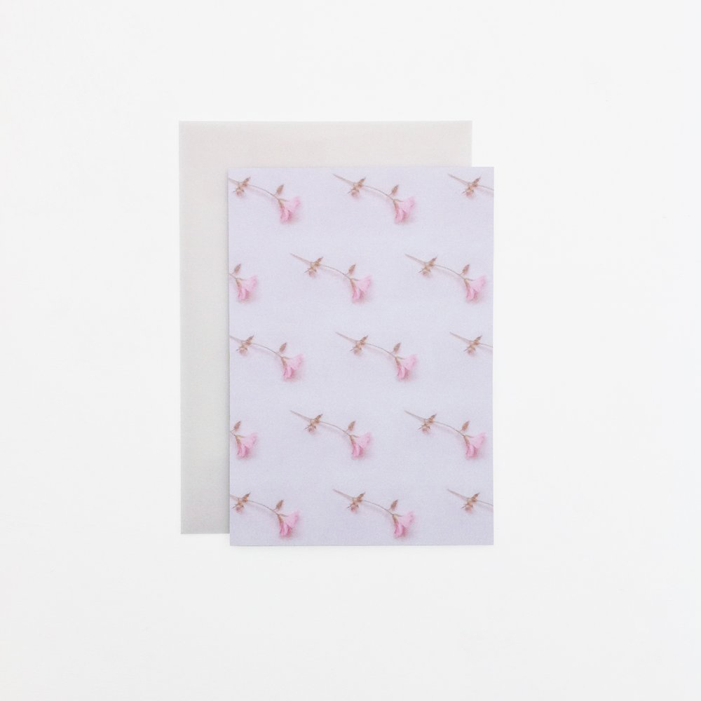 tiny flowers Wanderlust paper greeting card