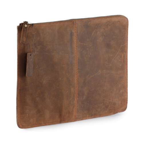 distressed hunter leather mac book sleeve by Hydestyle London