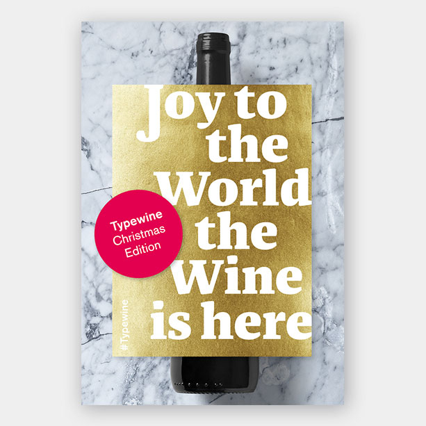 typewine Joy wine bottle sticker decoaration