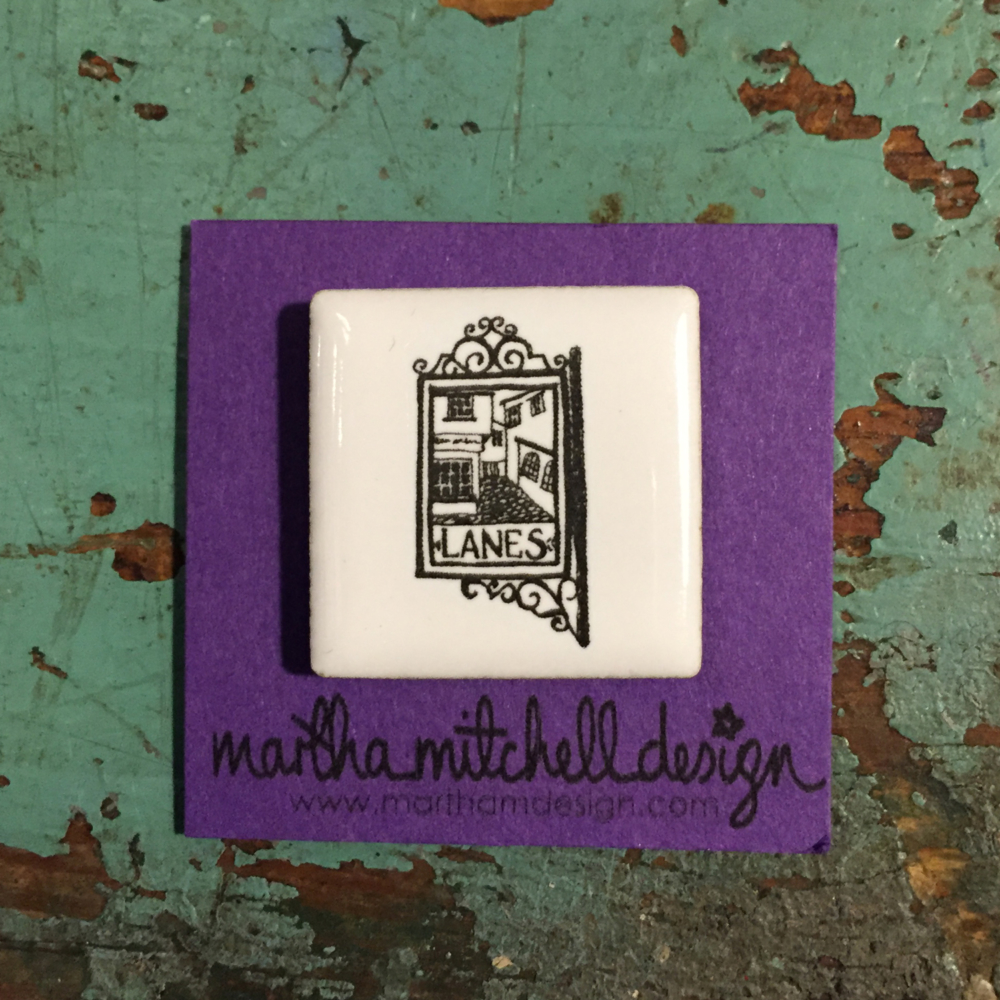 North Lanes tile magnet by Martha mitchell design