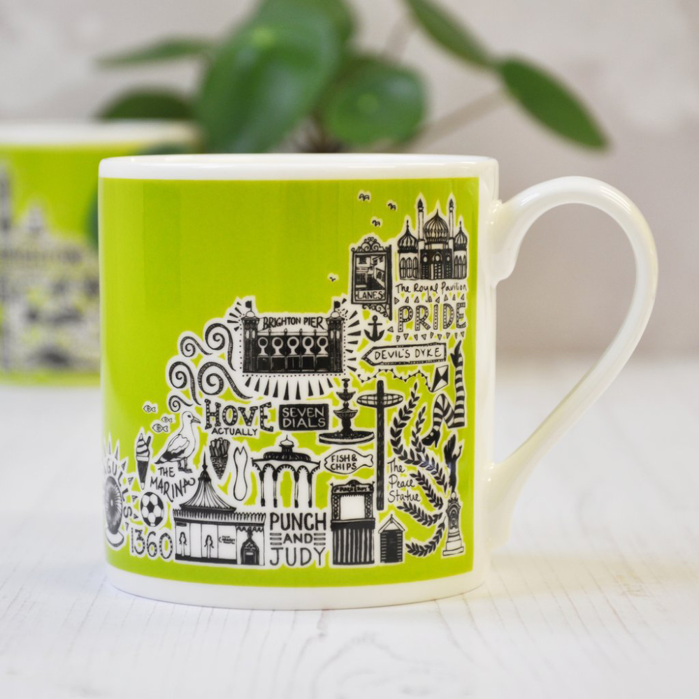 hove mug green by martha mitchell design
