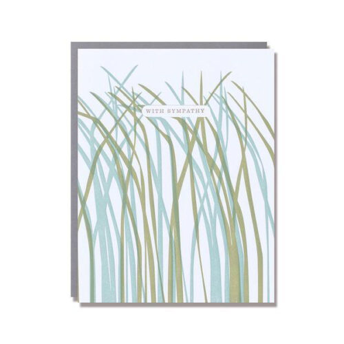 Grass with sympathy card by Eggpress