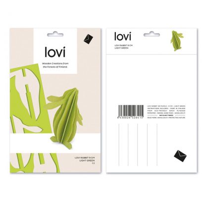 medium rabbit green new packaging by Lovi