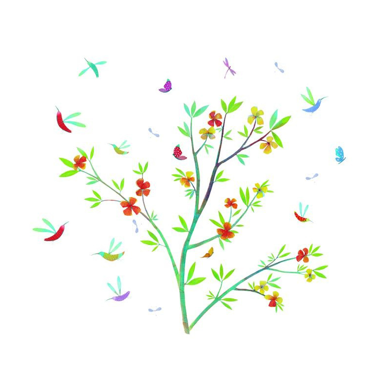 flowers of spring removable stickers by Djeco