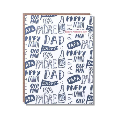Fathers day repeat words card by egg press
