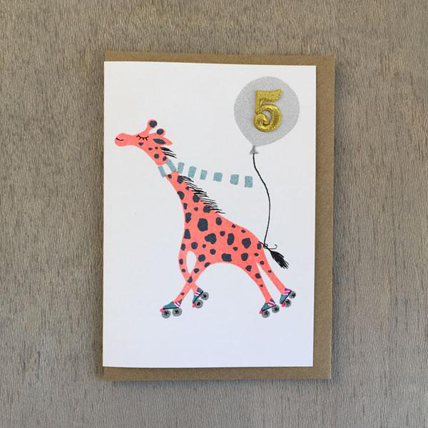 riso pets age kids card giraffe 5 by Petra Boase