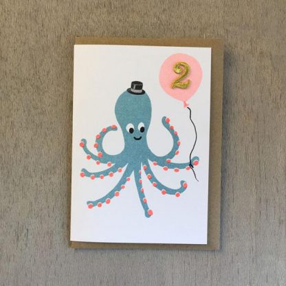 riso pets age kids card octopus 2 by Petra Boase