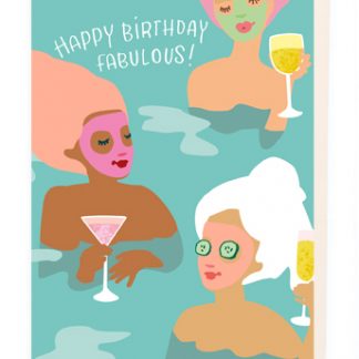 Spa Girls birthday card by Noi