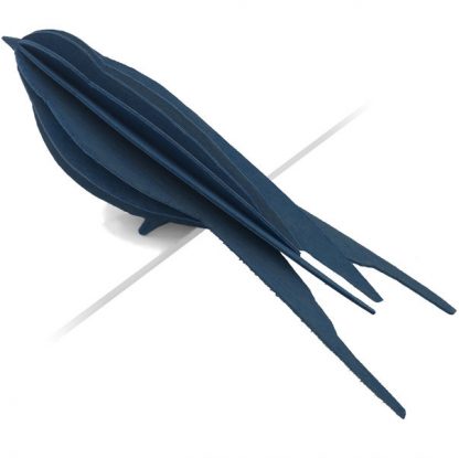 wooden dark blue swallow 3D model by Lovi