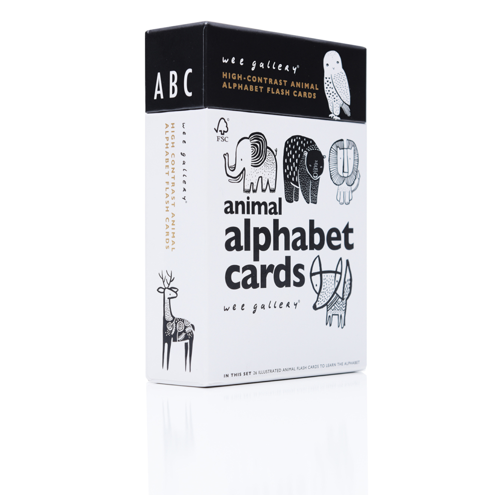 animal alphabet cards by the wee gallery