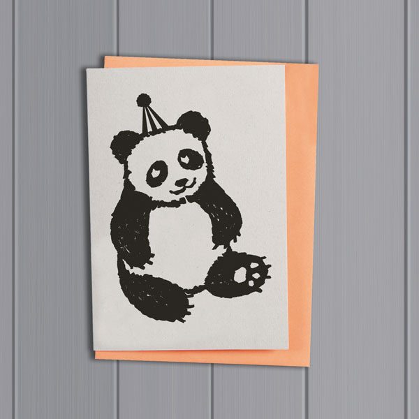 quirky pets card panda by Petra Boase