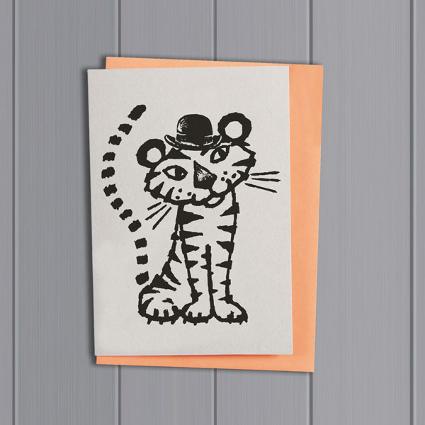 quirky pets card tiger by Petra Boase