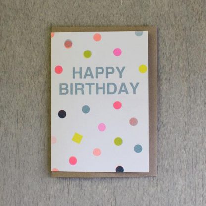 riso confetti card birthday by Petra Boase