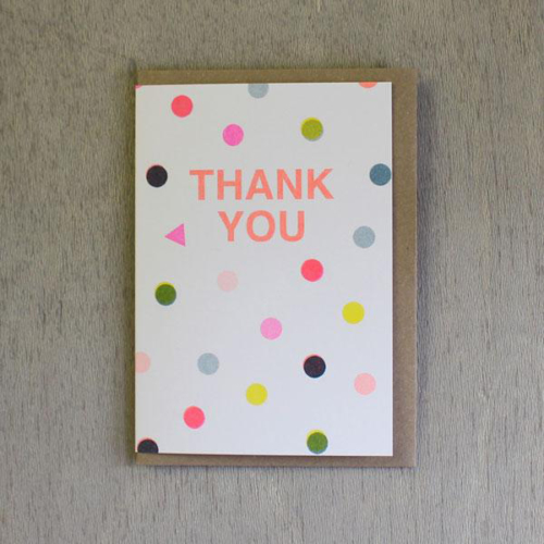 riso confetti card thank you by Petra Boase