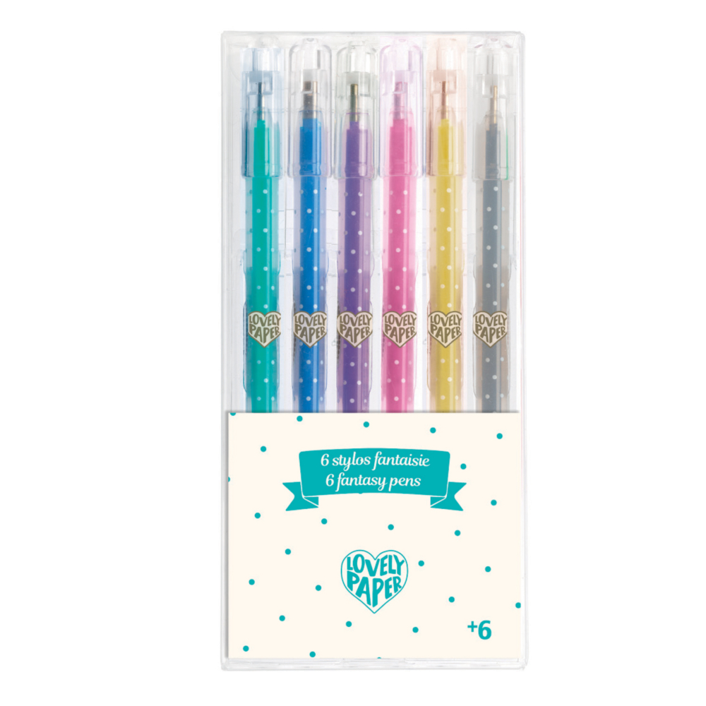 gel pens glitter by lovely paper from Djeco